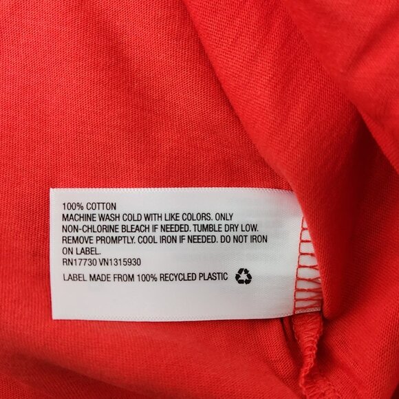 3/$20 Wild Fable T-Shirt Womens XL Red Long-Sleeve Cropped Solid Crop Top Cotton - Picture 8 of 9